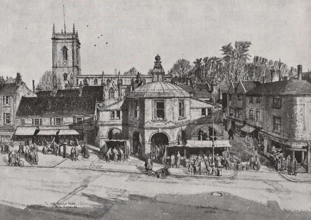 HIGH WYCOMBE. The little market hall, by W. Fairclough. Buckinghamshire 1947